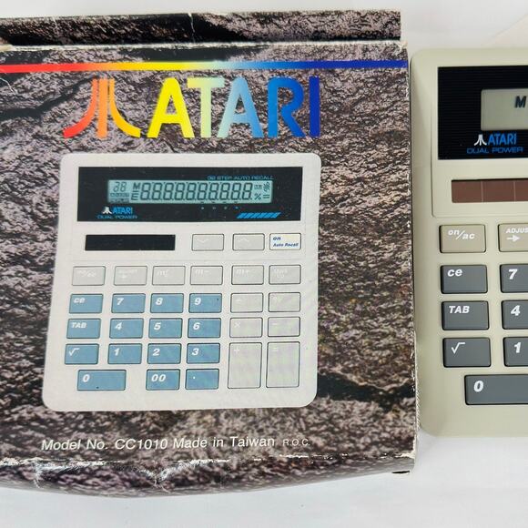 Vintage NOS w/ Box Atari CC1010 Calculator Retro Computer PC Gaming Collection - Picture 6 of 7